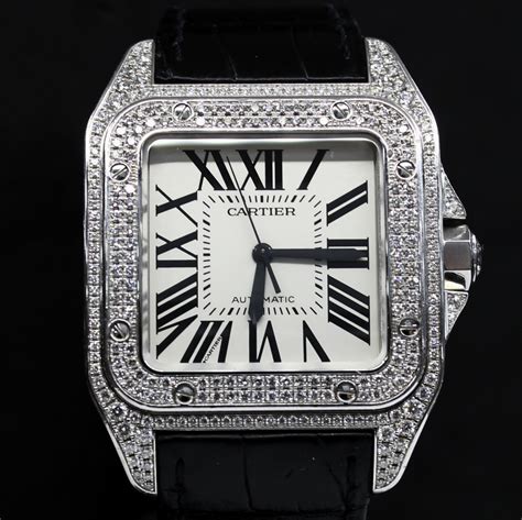 cartier santos prices|cartier santos 100 diamond price.